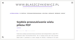 Desktop Screenshot of blaszczykiewicz.pl